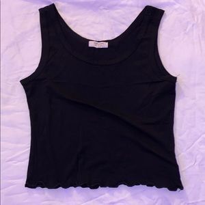 Black Tank Top W/ ruffles on the bottom